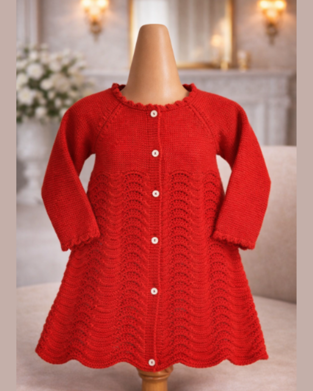 Chaska - Cappottino vestito in baby alpaca 100% fatto a mano