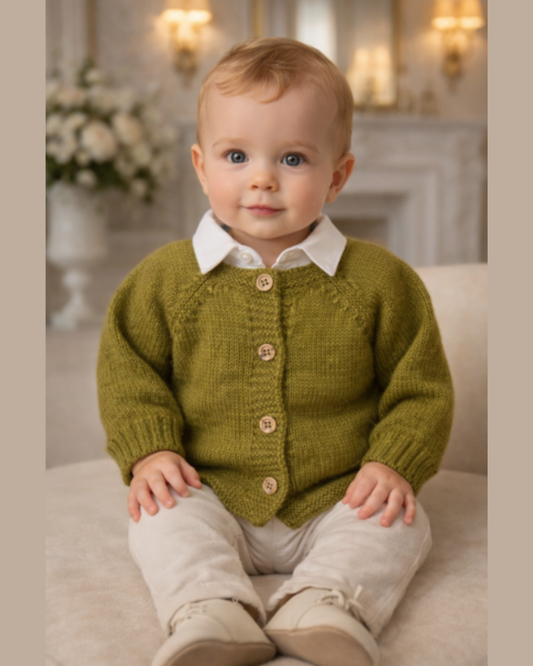 Kantur - Cardigan fatto a mano in baby alpaca 100%