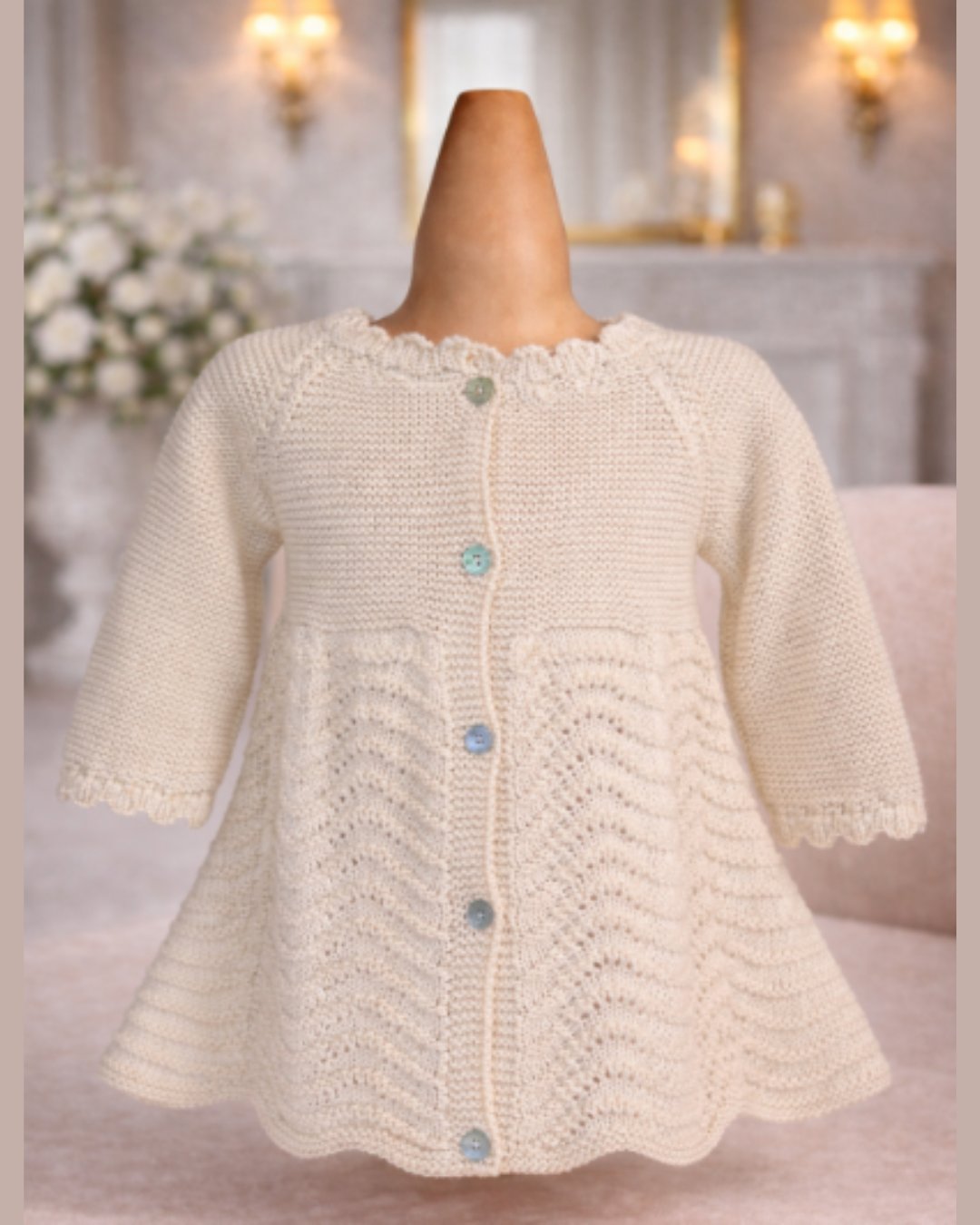 Chaska - Cappottino vestito in baby alpaca 100% fatto a mano