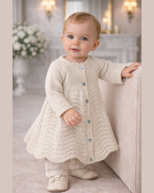 Chaska - Cappottino vestito in baby alpaca 100% fatto a mano