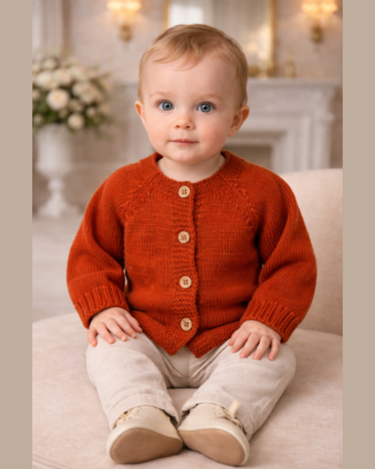 Kantur - Cardigan fatto a mano in baby alpaca 100%