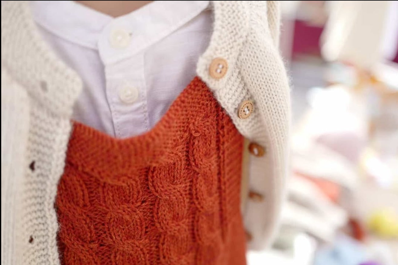 Churi - Salopette fatta a mano in baby alpaca 100%
